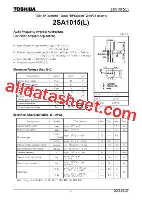 2sa1015 pinout|A1015 Datasheet PDF .
